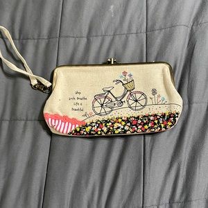 Natural Life Burlap Wristlet